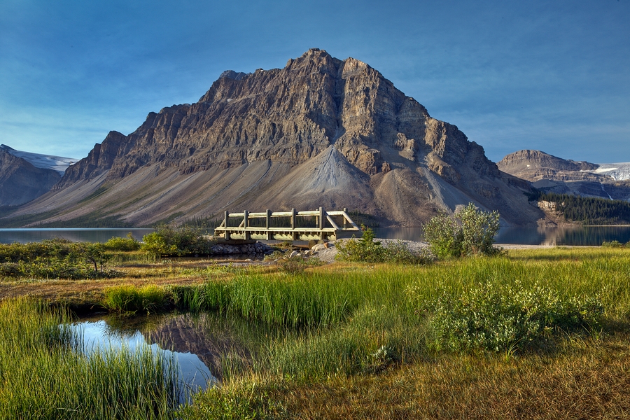 Bridge At Num Ti Jah Lodge\n\nBow Lake, Banff National Park, Alberta\n\n28 August, 2009
