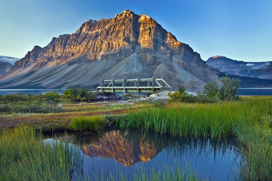Bridge At Num Ti Jah Lodge\n\nBow Lake, Banff National Park, Alberta\n\n31 August, 2009