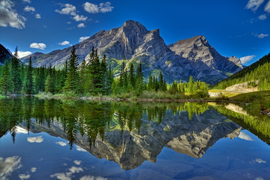 Mount Kidd Reflection\n\nGalatea Beaver Pond, Kananaskis Country, Alberta\n\n4 September, 2009