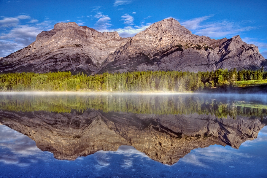Mount Kidd Reflection\n\nWedge Pond, Kananaskis Country, Alberta\n\n5 September, 2009